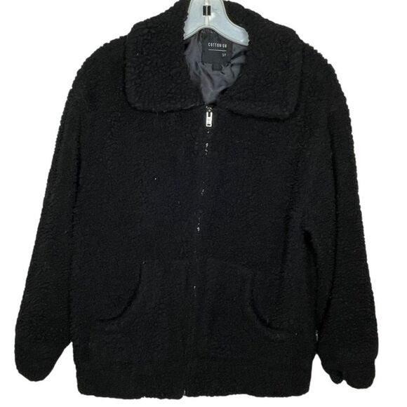 Cotton On Sherpa Jacket Black‎ - Picture 1 of 6